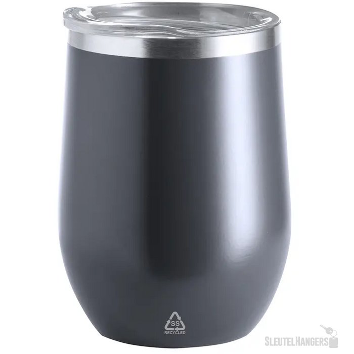 Gerecyclede RVS thermosbeker (350 ml) Donkergrijs