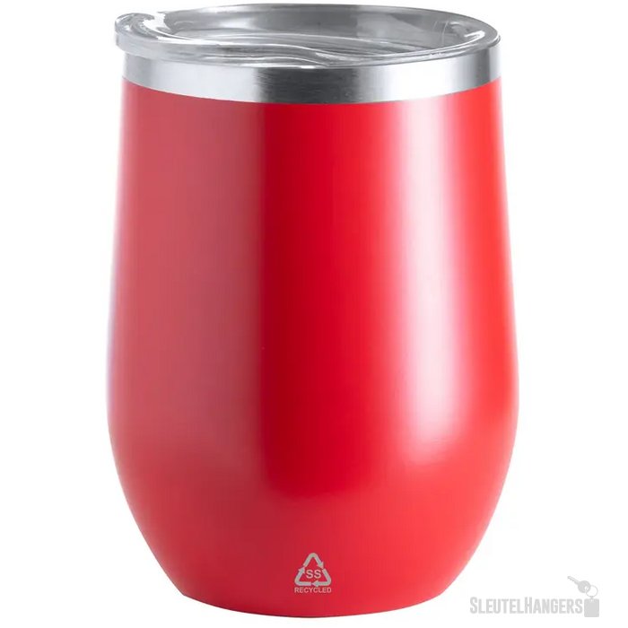 Gerecyclede RVS thermosbeker (350 ml) Rood