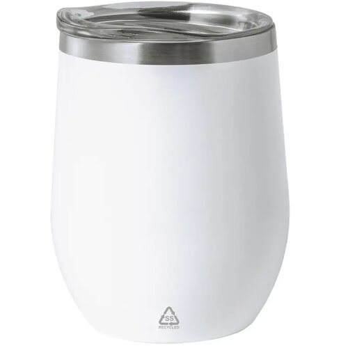 Gerecyclede RVS thermosbeker (350 ml) Wit