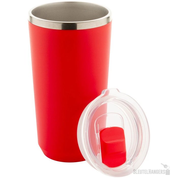RVS thermosbeker (500 ml) Rood