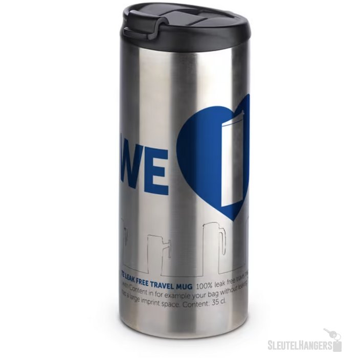 Dubbelwandige thermosbeker (350 ml) Zilver