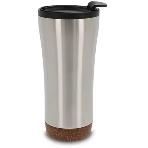RVS thermosbeker met kurk detail (480 ml) Zilver