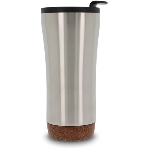 RVS thermosbeker met kurk detail (480 ml) Zilver