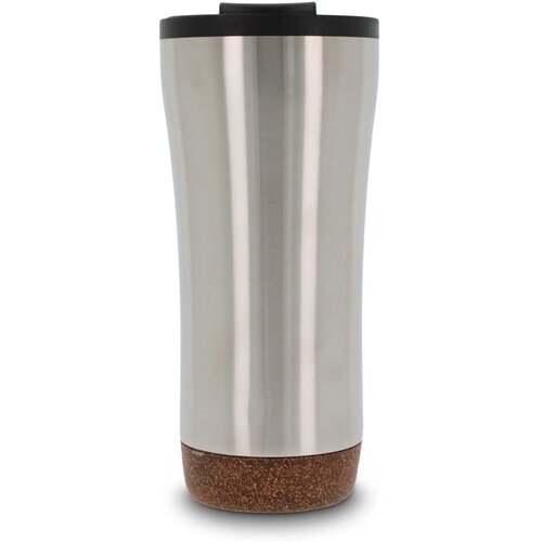 RVS thermosbeker met kurk detail (480 ml) Zilver