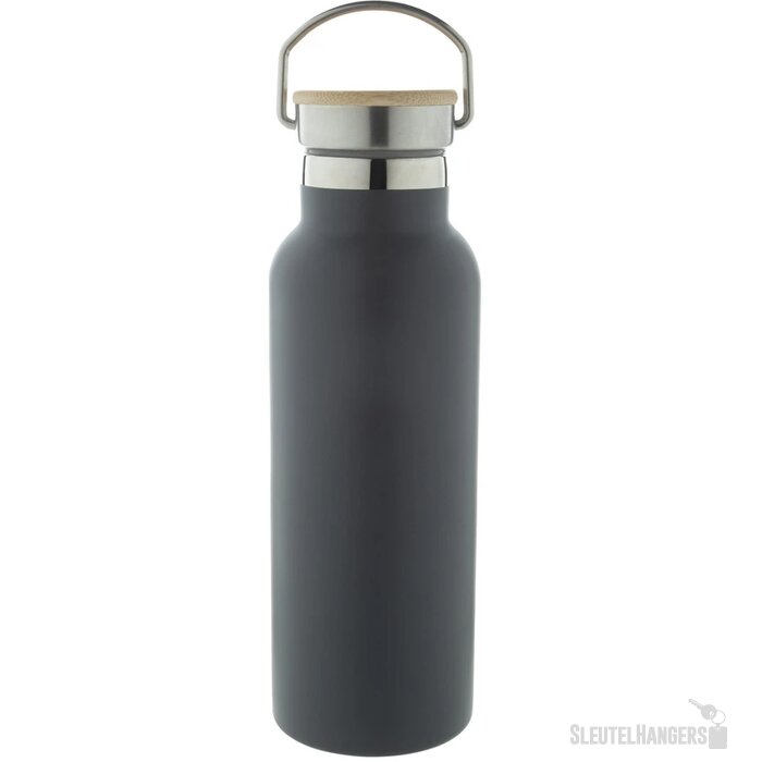 Thermosfles met bamboe deksel (500 ml) Donkergrijs