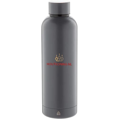 Gerecyclede RVS thermosfles (500 ml) Donkergrijs 500 ml