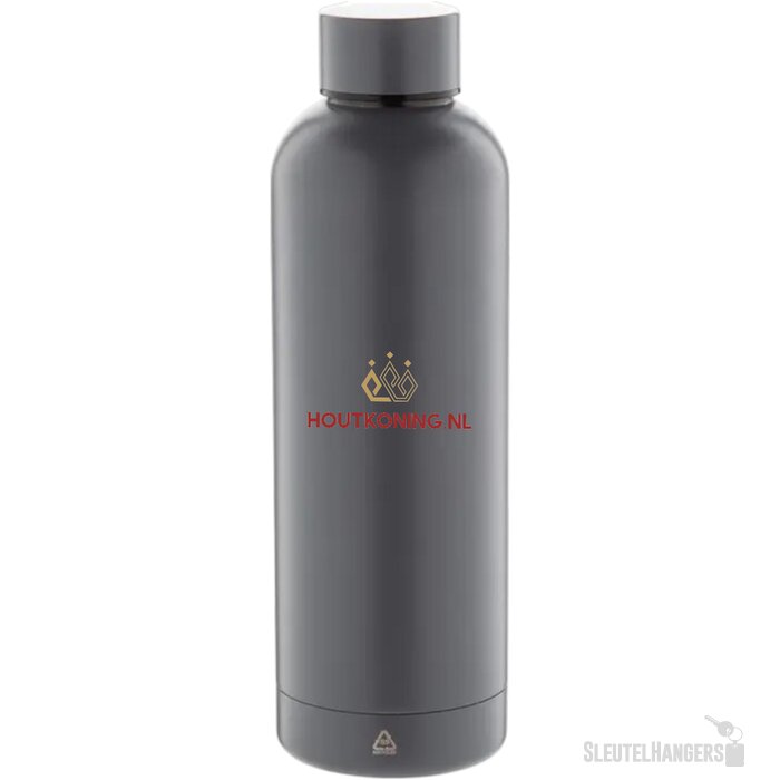 Gerecyclede RVS thermosfles (500 ml) Donkergrijs