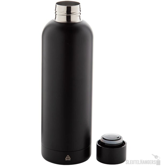 Gerecyclede RVS thermosfles (500 ml) Zwart