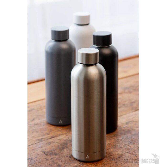 Gerecyclede RVS thermosfles (500 ml) Wit