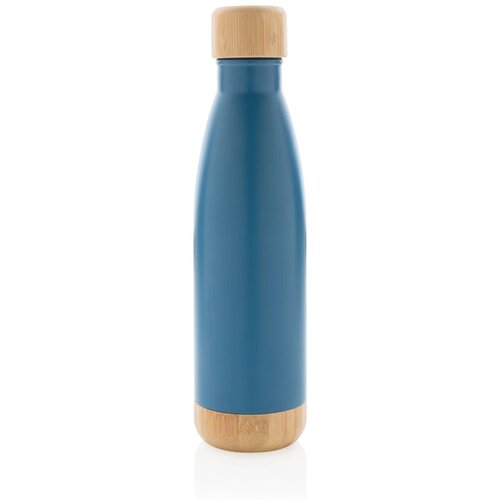 Thermosfles met bamboe deksel en bodem (520 ml) Blauw 520 ml