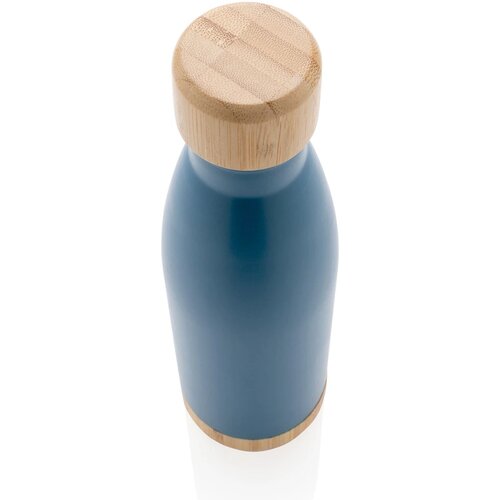 Thermosfles met bamboe deksel en bodem (520 ml) Blauw 520 ml