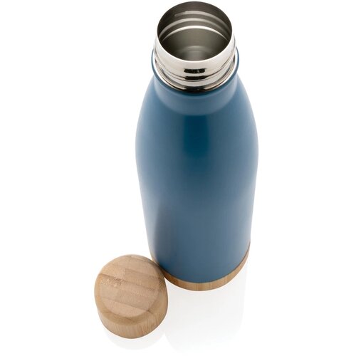 Thermosfles met bamboe deksel en bodem (520 ml) Blauw 520 ml