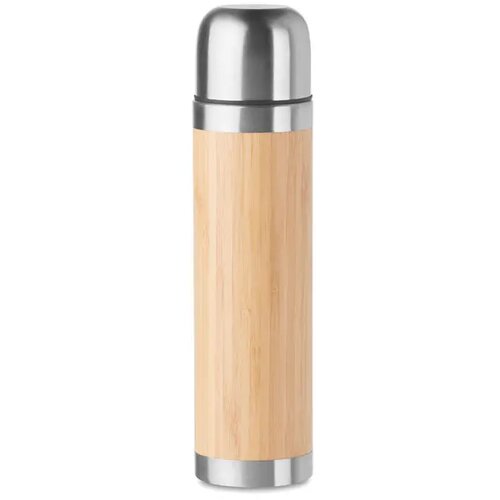 RVS thermosfles met bamboe (400 ml) Bruin 400 ml