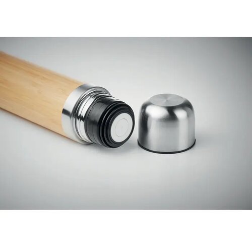 RVS thermosfles met bamboe (400 ml) Bruin 400 ml