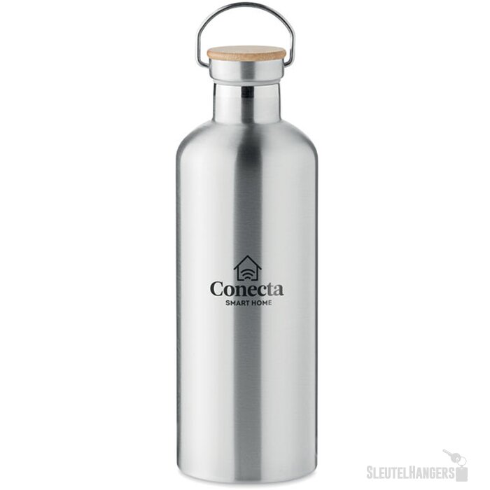 Grote thermosfles met handvat (1500 ml) Zilver