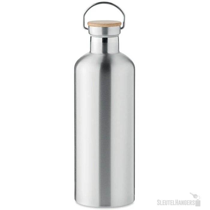 Grote thermosfles met handvat (1500 ml) Zilver