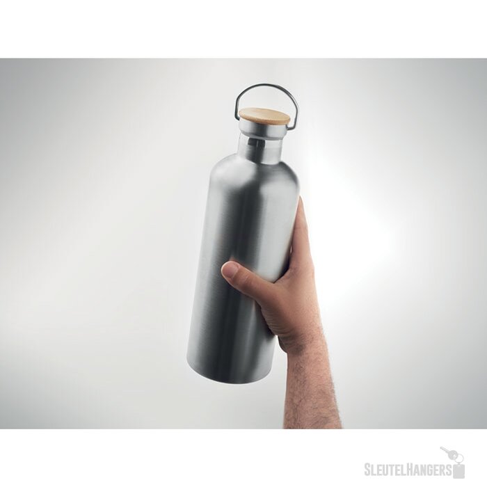 Grote thermosfles met handvat (1500 ml) Zilver