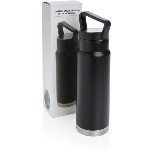 On-the-go thermosfles met handvat (650 ml) Zwart 650 ml