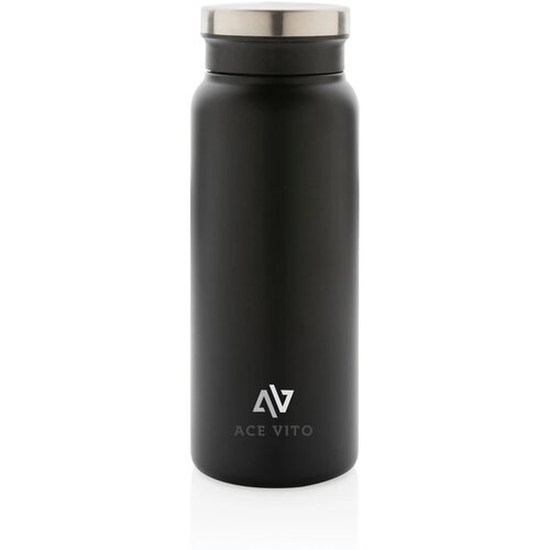 RCS gerecycled RVS vacuümfles (600 ml) Zwart 600 ml