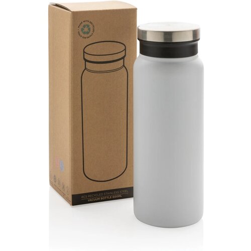 RCS gerecycled RVS vacuümfles (600 ml) Wit 600 ml