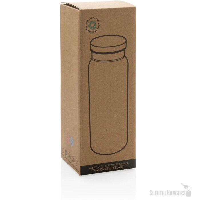 RCS gerecycled RVS vacuümfles (600 ml) Wit