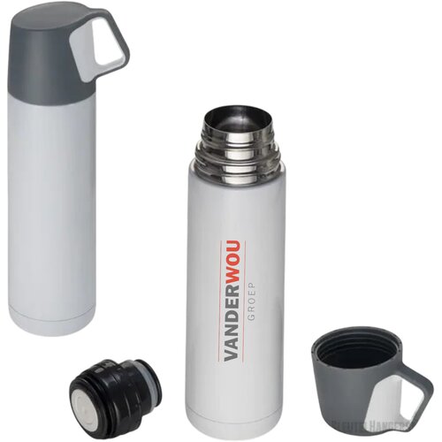 Thermosfles van RVS 500ml Querfurt wit