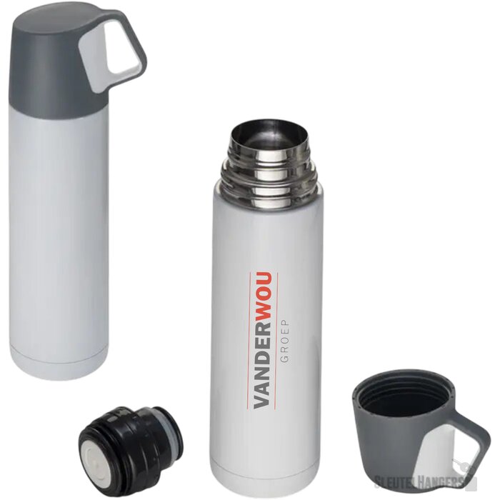 Thermosfles van RVS 500ml Querfurt wit