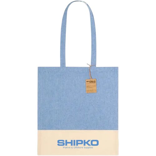 Skadi Katoenen Shopper Blauw