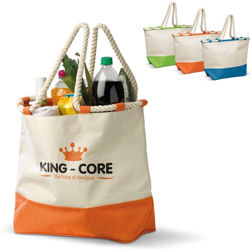 Draagtas canvas 380g/m² oranje