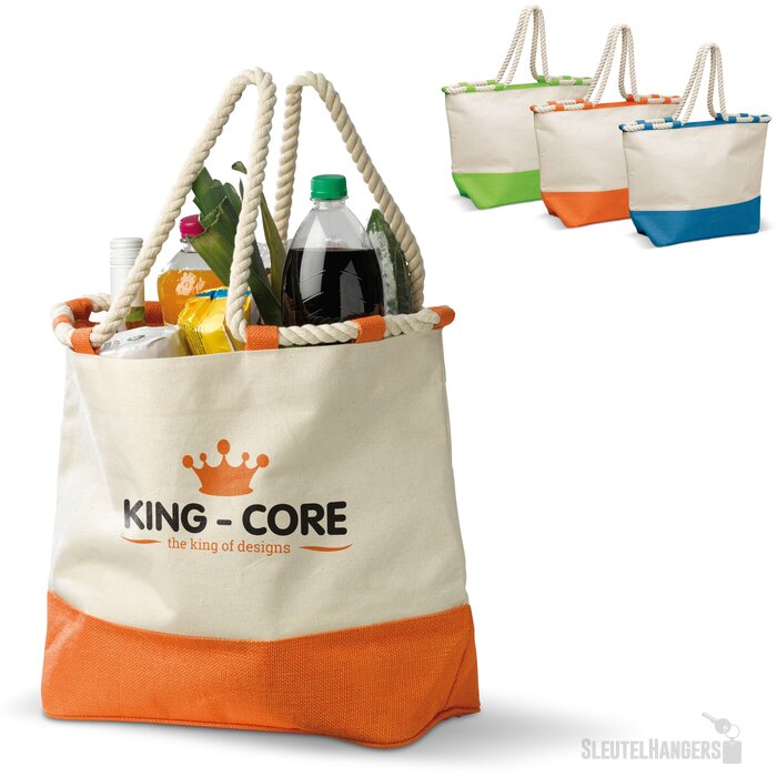 Draagtas canvas 380g/m² oranje