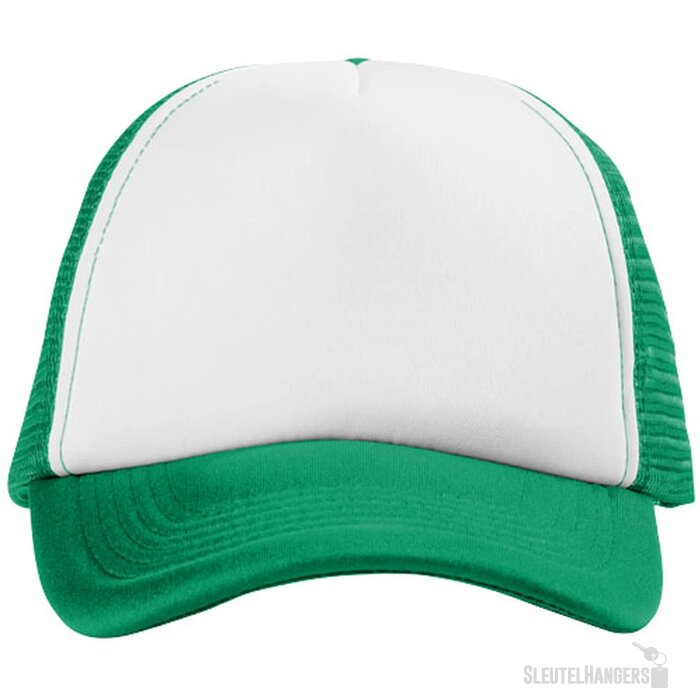 Trucker 5 panel cap Groen,Wit Groen, Wit Groen/Wit