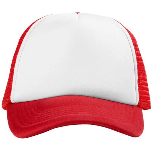 Trucker 5 panel cap Rood,Wit Rood, Wit Rood/Wit