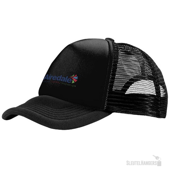Trucker 5 panel cap Zwart Zwart/Zwart