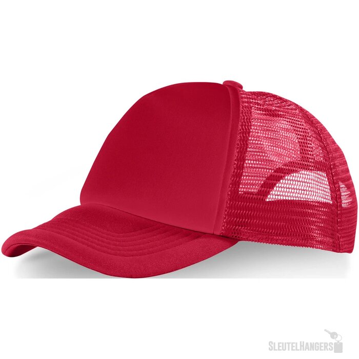 Trucker 5 panel cap Rood Rood/Rood
