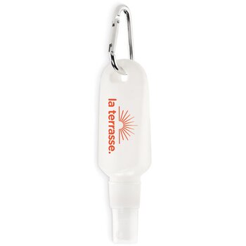 Zonnebrand spray met karabijnhaak SPF 25 Wit