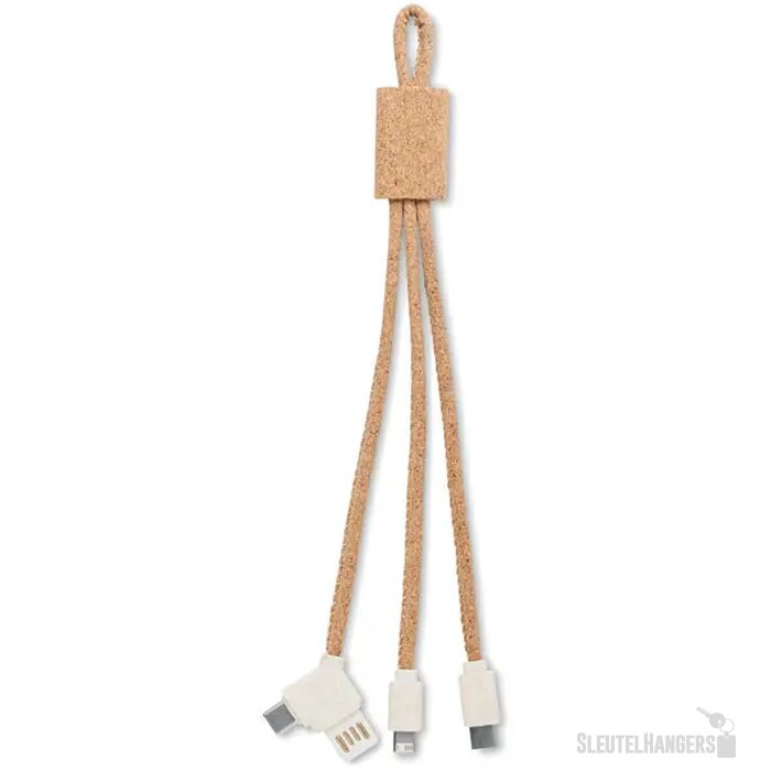  kurken 3 in 1 oplaadkabel Cabie beige