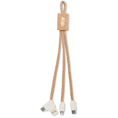 Kurken 3 in 1 oplaadkabel Beige
