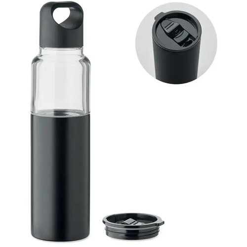 2-in-1 fles Dualuse Zwart 610 ml