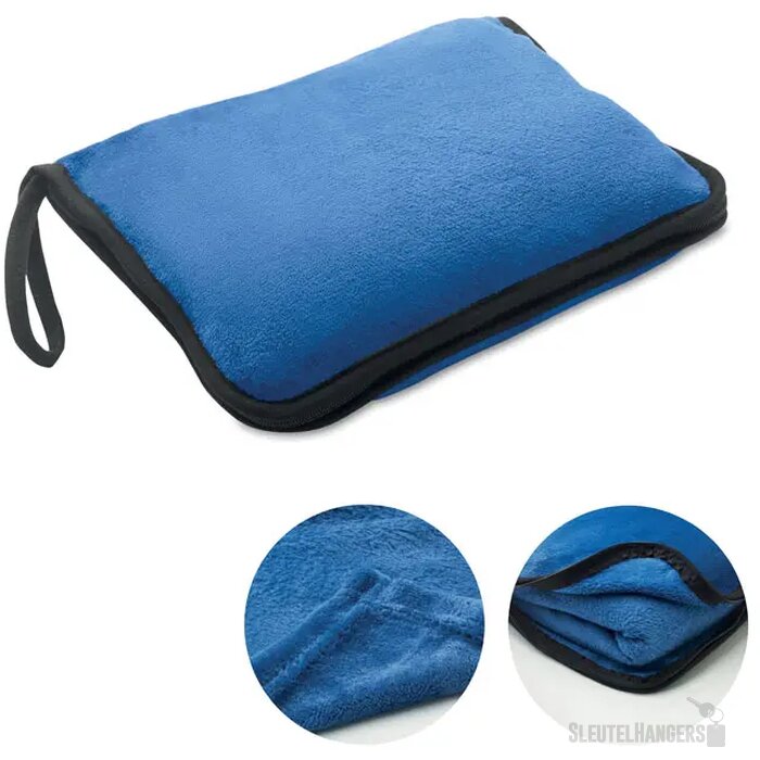 2-in-1 reisdeken set Cozy blauw