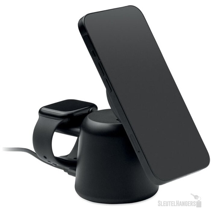 3-in-1 draadloze oplader 15w Simpa zwart