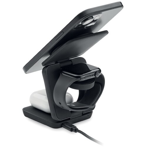 3-in-1 opvouwbaar laadstation Netica Zwart