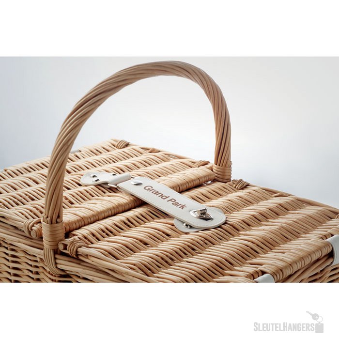 4-persoons rotan picknickmand Mimbre plus hout