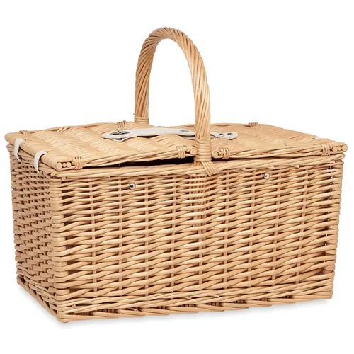 4-persoons rotan picknickmand Mimbre plus hout