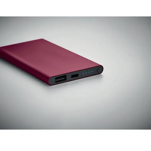 4000 mah power bank type c Powerflat c bordeaux 4.000 mAh