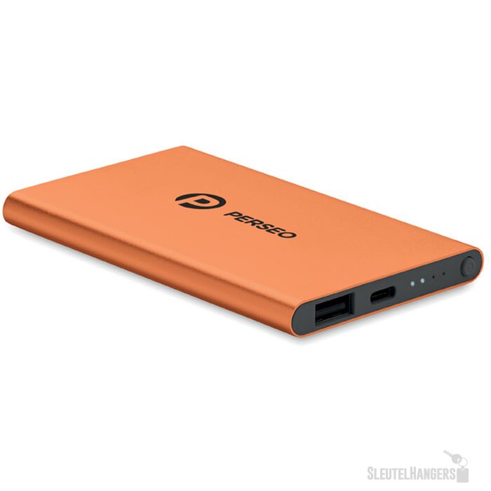 4000 mah power bank type c Powerflat c oranje