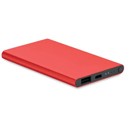 4000 mah power bank type c Powerflat c rood
