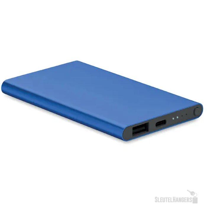 4000 mah power bank type c Powerflat c royal blauw