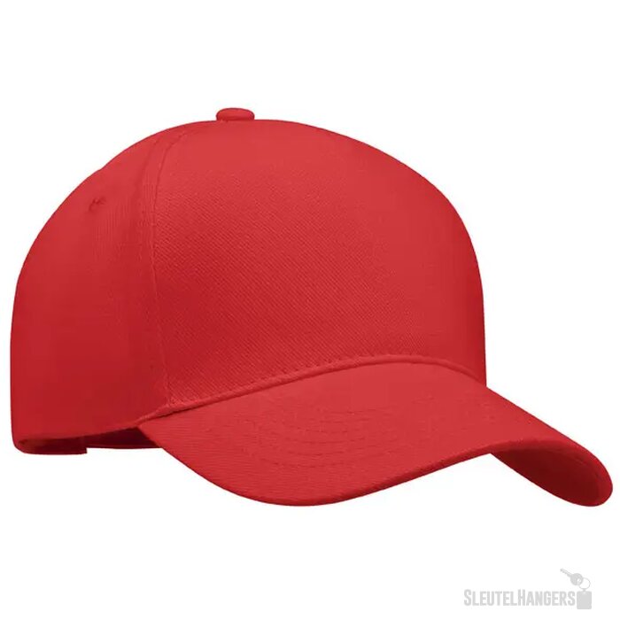 5 panelen baseballpet Long beach singa Rood
