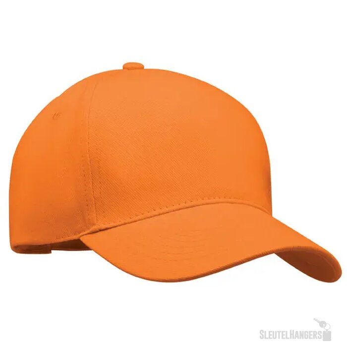 5 panelen baseballpet Long beach singa Oranje