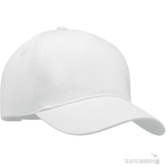5 panelen baseballpet Long beach singa Wit